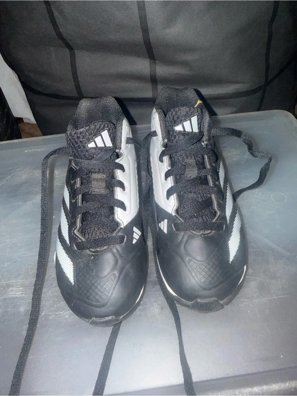 adidas Kids Black and White Sneakers with Signature Three Stripes